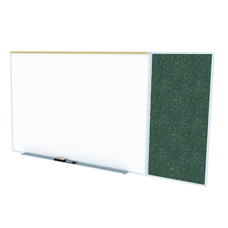 Ghent Combo Whiteboard/Bulletin, Mag Por/Rcycld, Styl C, 4 ft H x 8 ft W, Tan SpckLd SPC48C-ATR-TN